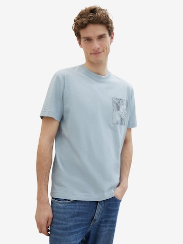 T-Shirt TOM TAILOR en bleu : devant