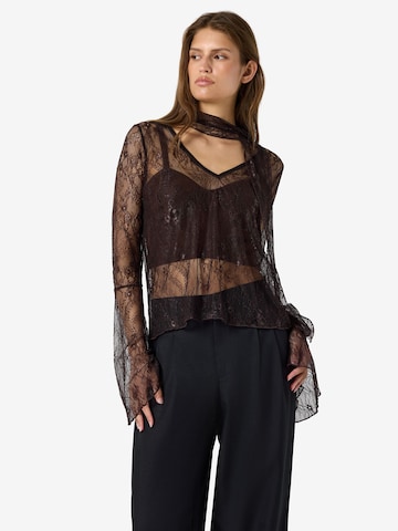 Camicia da donna di Noisy may in marrone: frontale