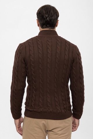 Felix Hardy Knit Cardigan in Brown