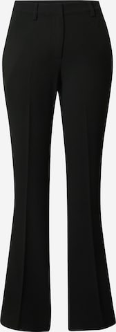 NÜMPH Flared Pleated Pants 'KENDALL' in Black: front