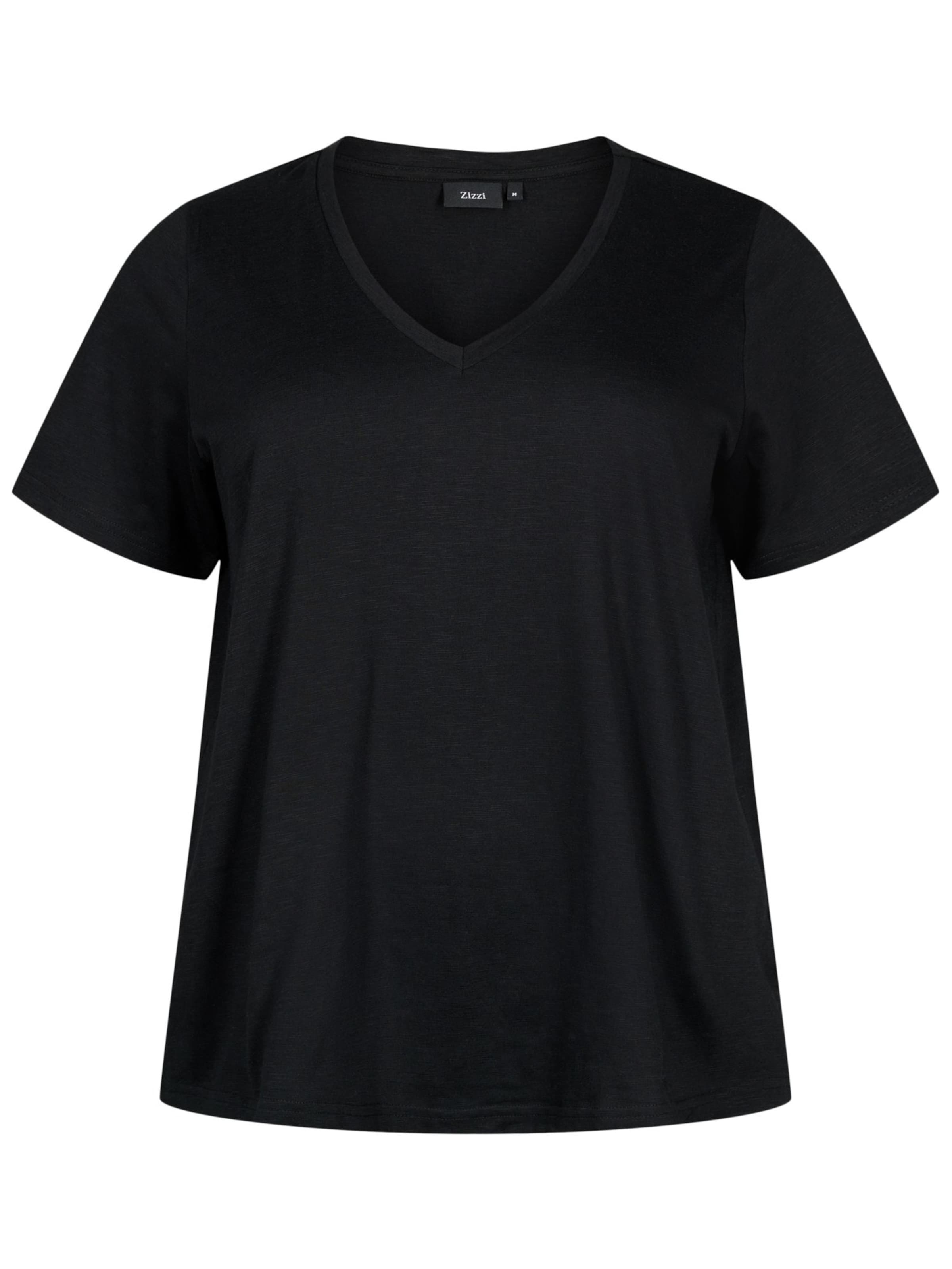 Zizzi Shirt 'Brea' in Schwarz: Vorderseite