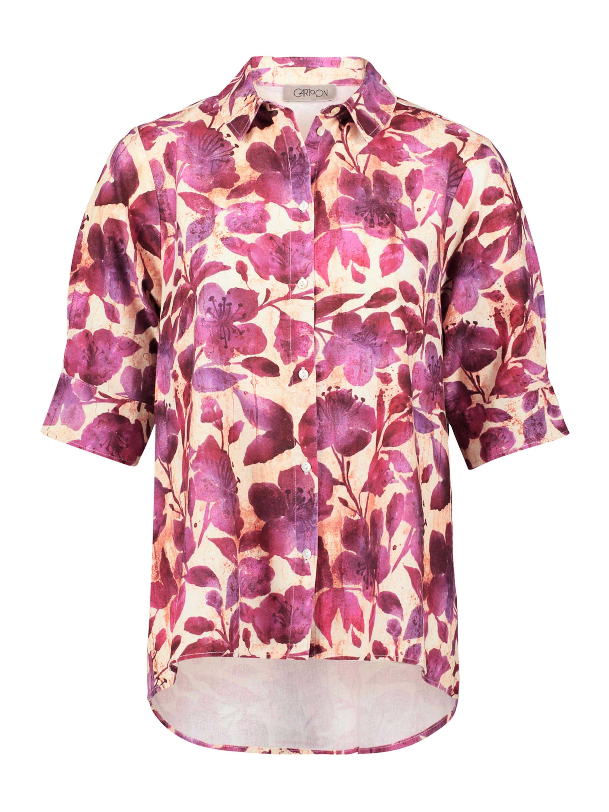 Cartoon Blouse in Wit: voorkant