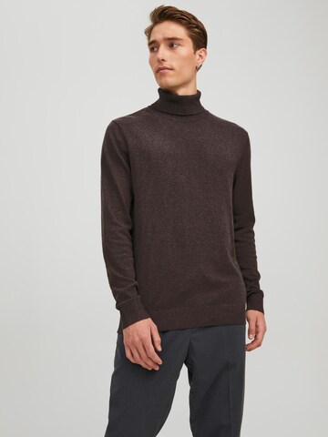 JACK & JONES Sweater 'Emil' in Brown: front