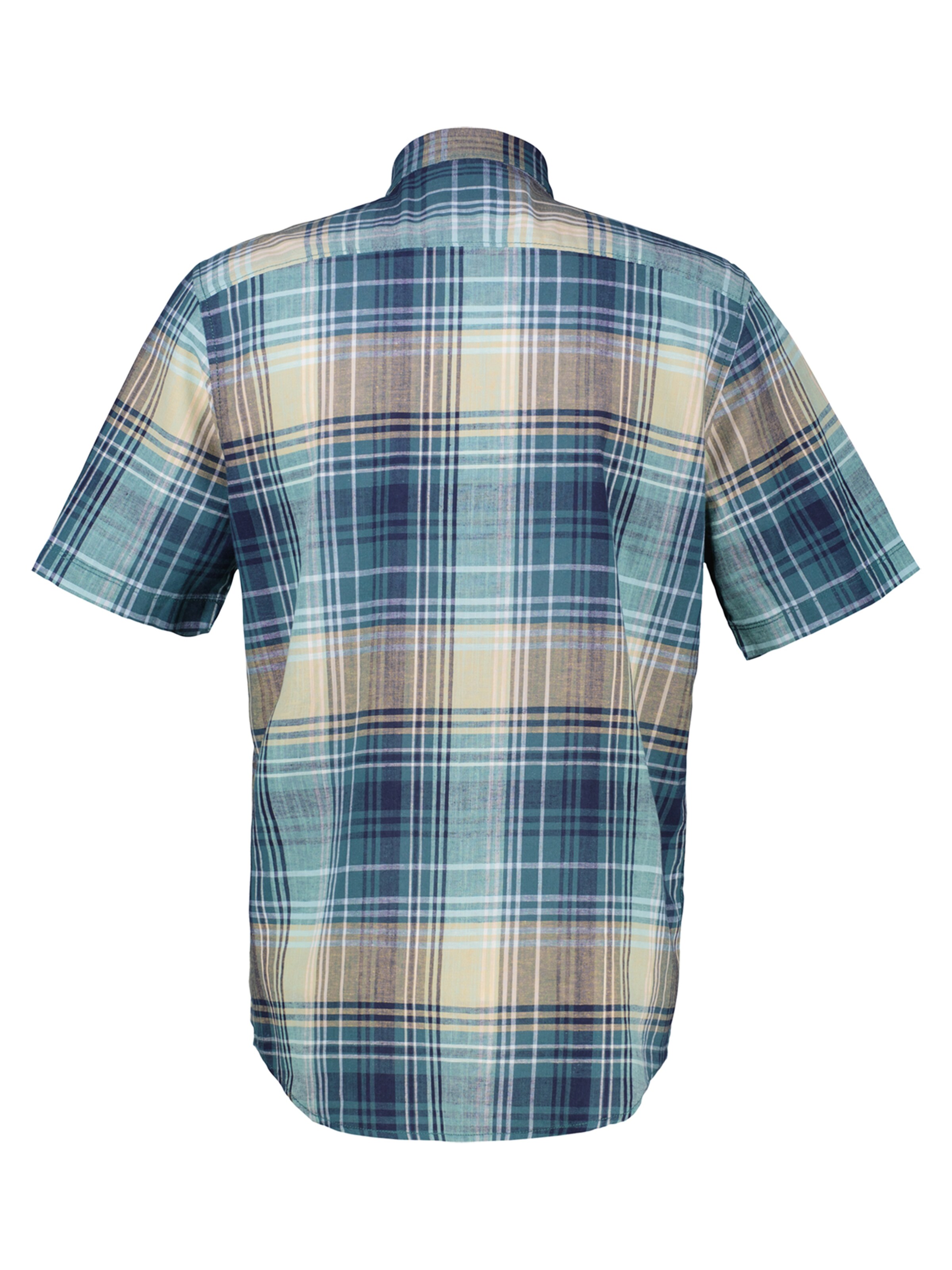 LERROS Regular Fit Kariertes Kurzarmhemd in großen Größen in Grün