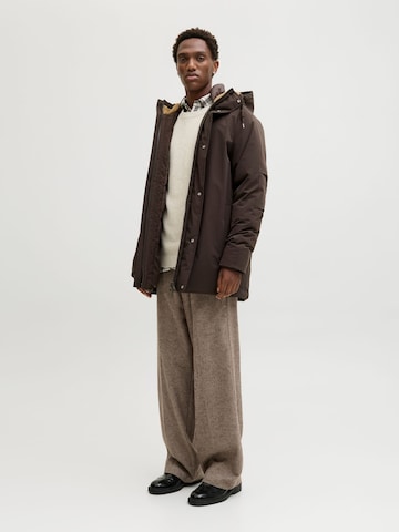 JACK & JONES Regular Trousers with creases in Brown