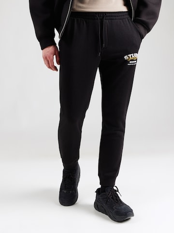 JACK & JONES Tapered Trousers 'JPSTGORDON YUKI' in Black: front