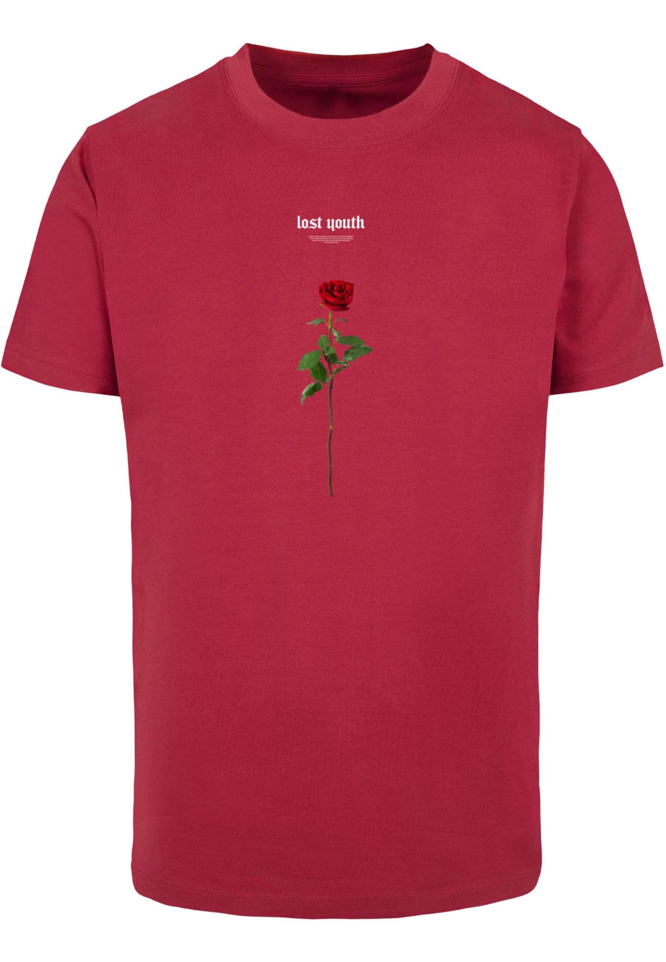 T-Shirt 'Lost Youth Rose' Mister Tee en rouge : devant