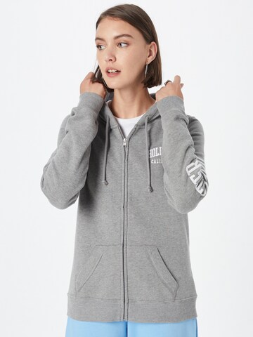 HOLLISTER Sweat jacket in Grey: front