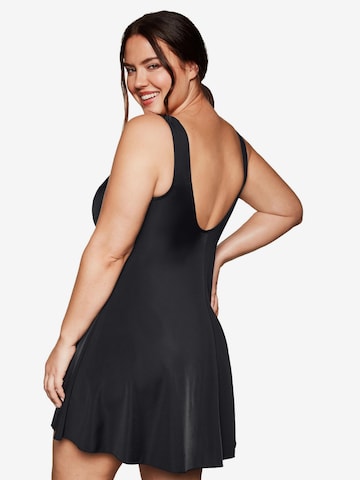 SHEEGO Bralette Swimsuit Dress in Black