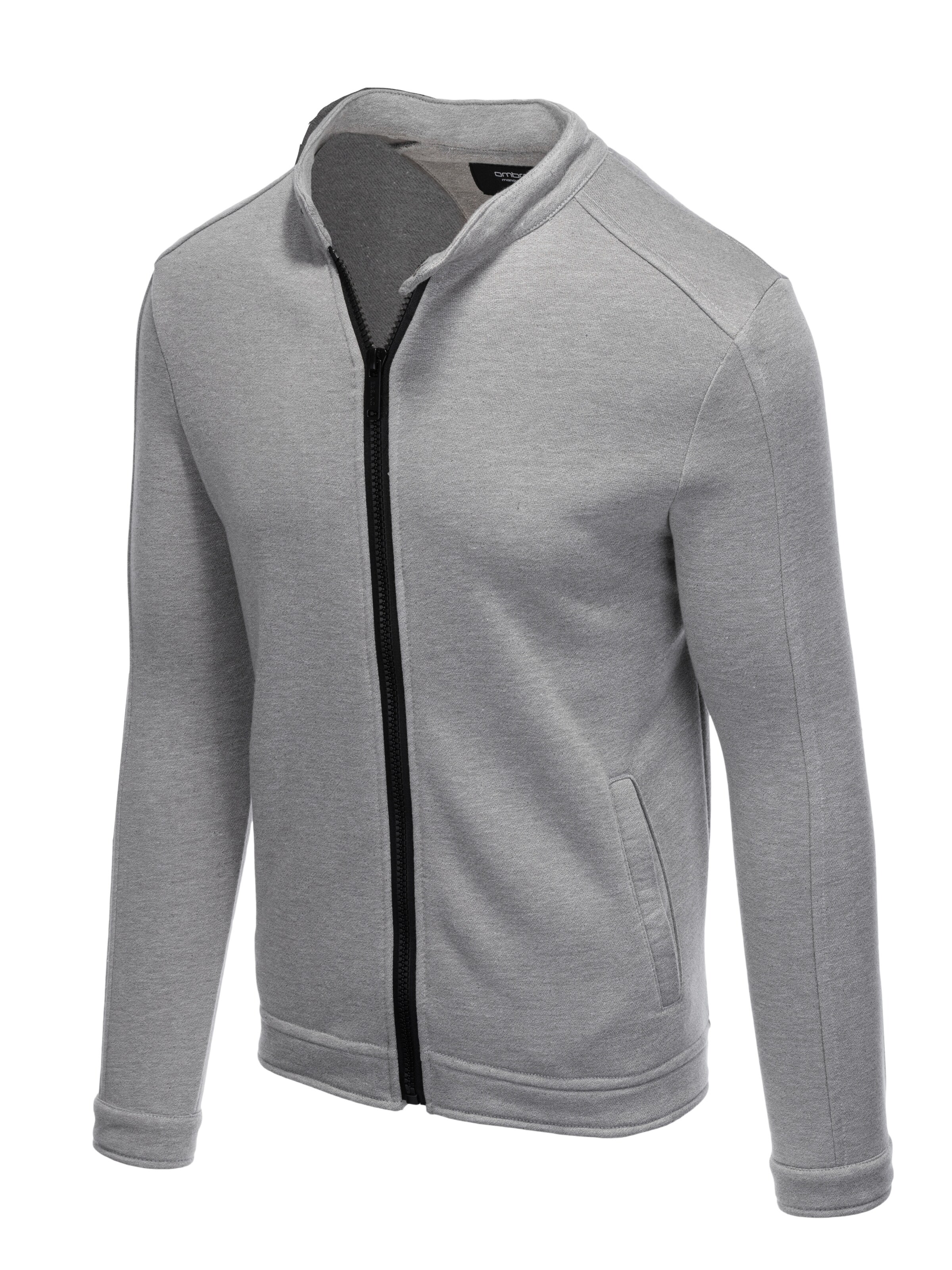 Ombre Zip-Up Hoodie 'B1071' in Grey