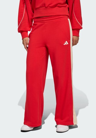 ADIDAS SPORTSWEAR - Pierna ancha Pantalón deportivo 'Stadium' en rojo: frente