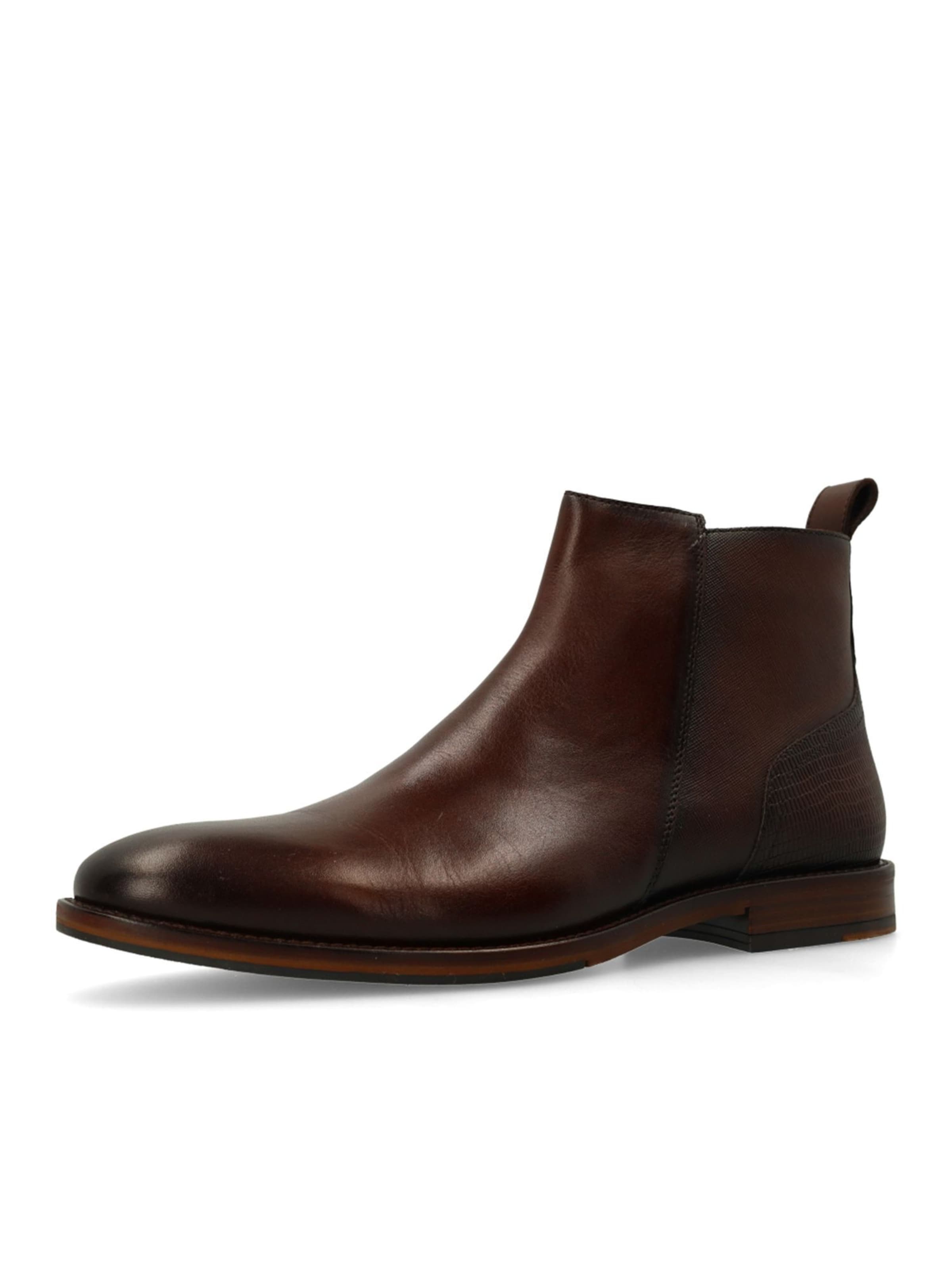 MANFIELD Chelsea boots in Bruin: voorkant