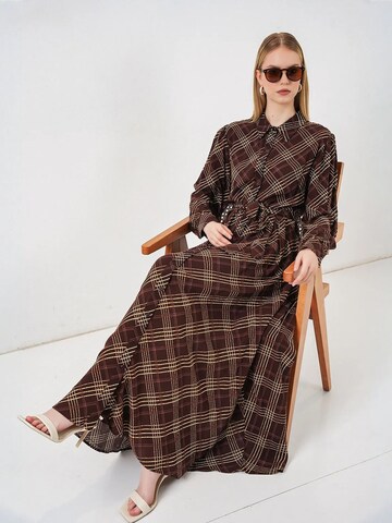 Bigdart Midi Kleid in Braun