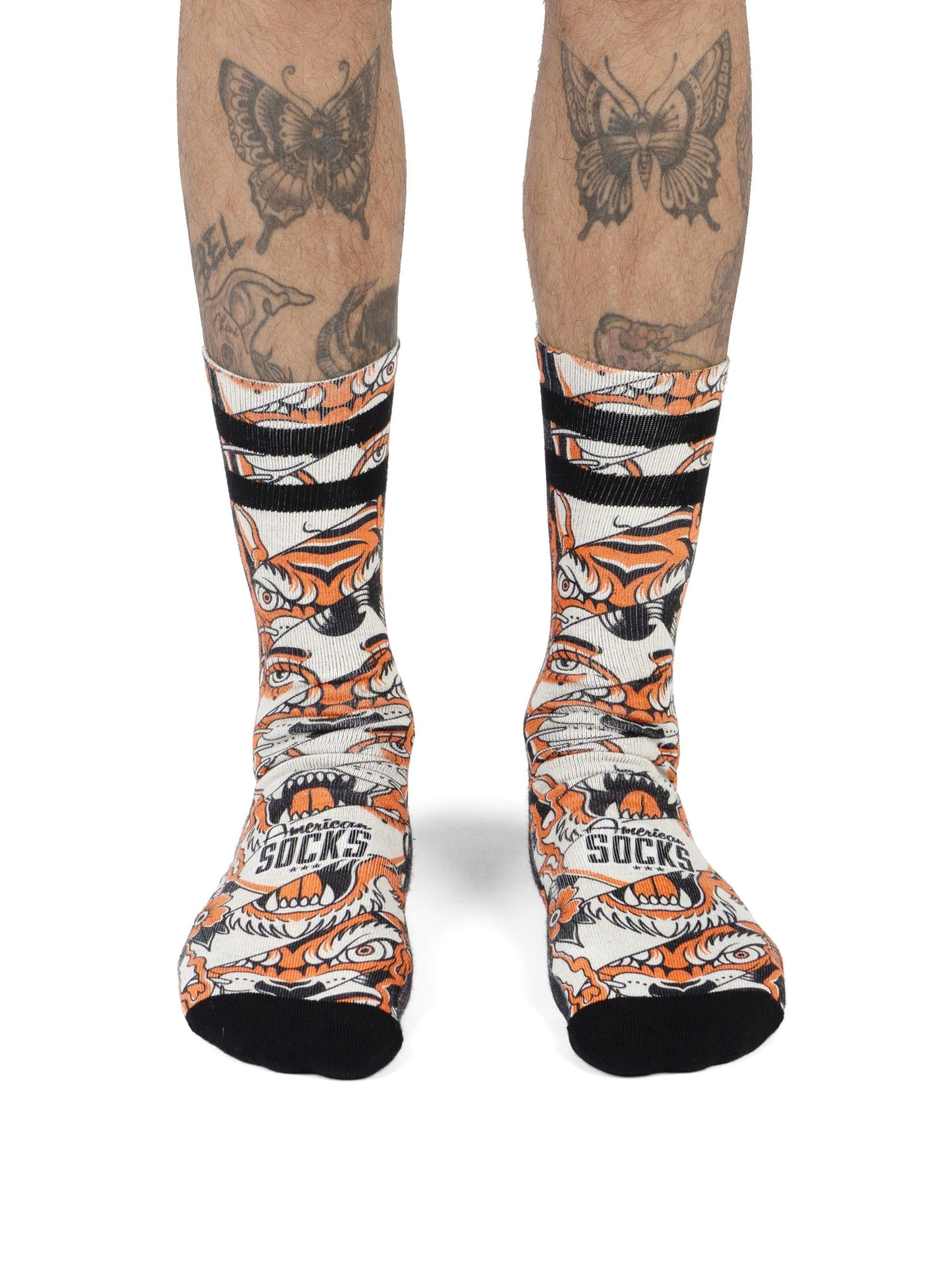Chaussettes 'Instinct - Mid High' American Socks en orange