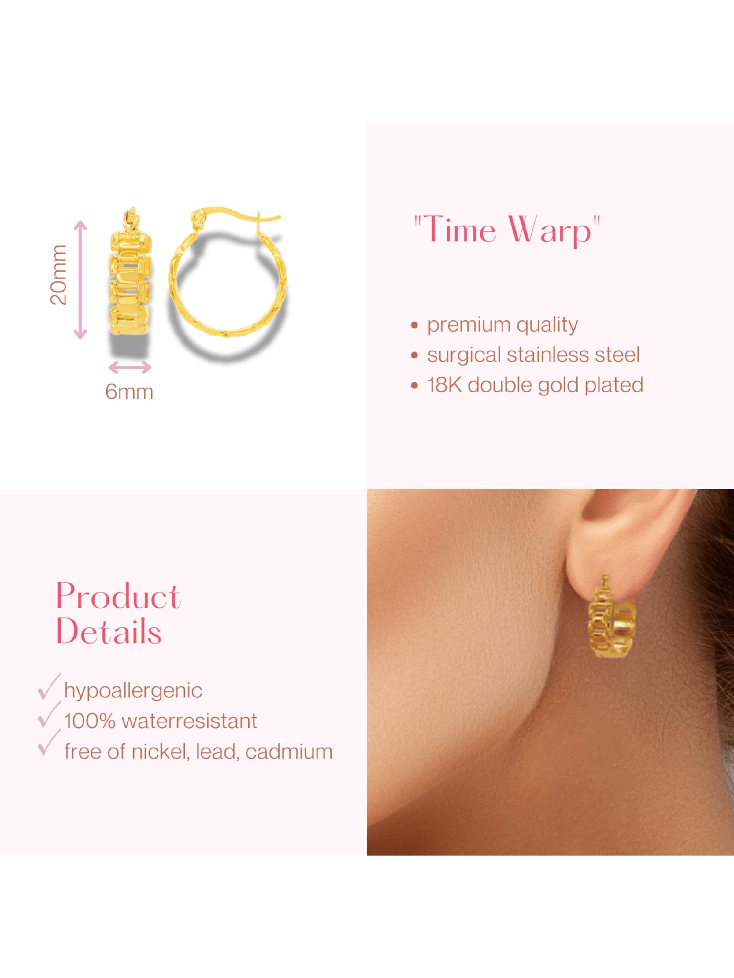 ARS-ARGENTI Ohrringe 'TIME WARP'‌‌‌‌‌ in Gold