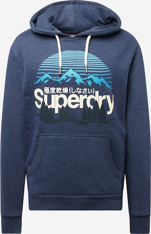 Superdry Bluzka sportowa 'Great' w kolorze szary: przód