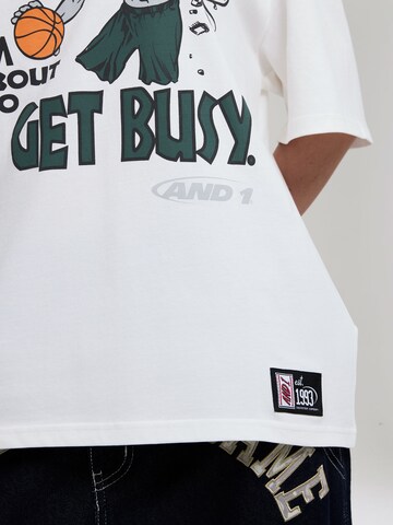 AND1 - Camiseta 'Get Busy' en blanco