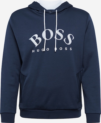 BOSS ATHLEISURE Sweatshirt 'Soody' in de kleur Navy / Wit, Productweergave