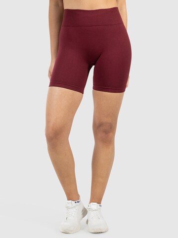 Coupe slim Pantalon de sport ' Nomeli ' Smilodox en rouge : devant