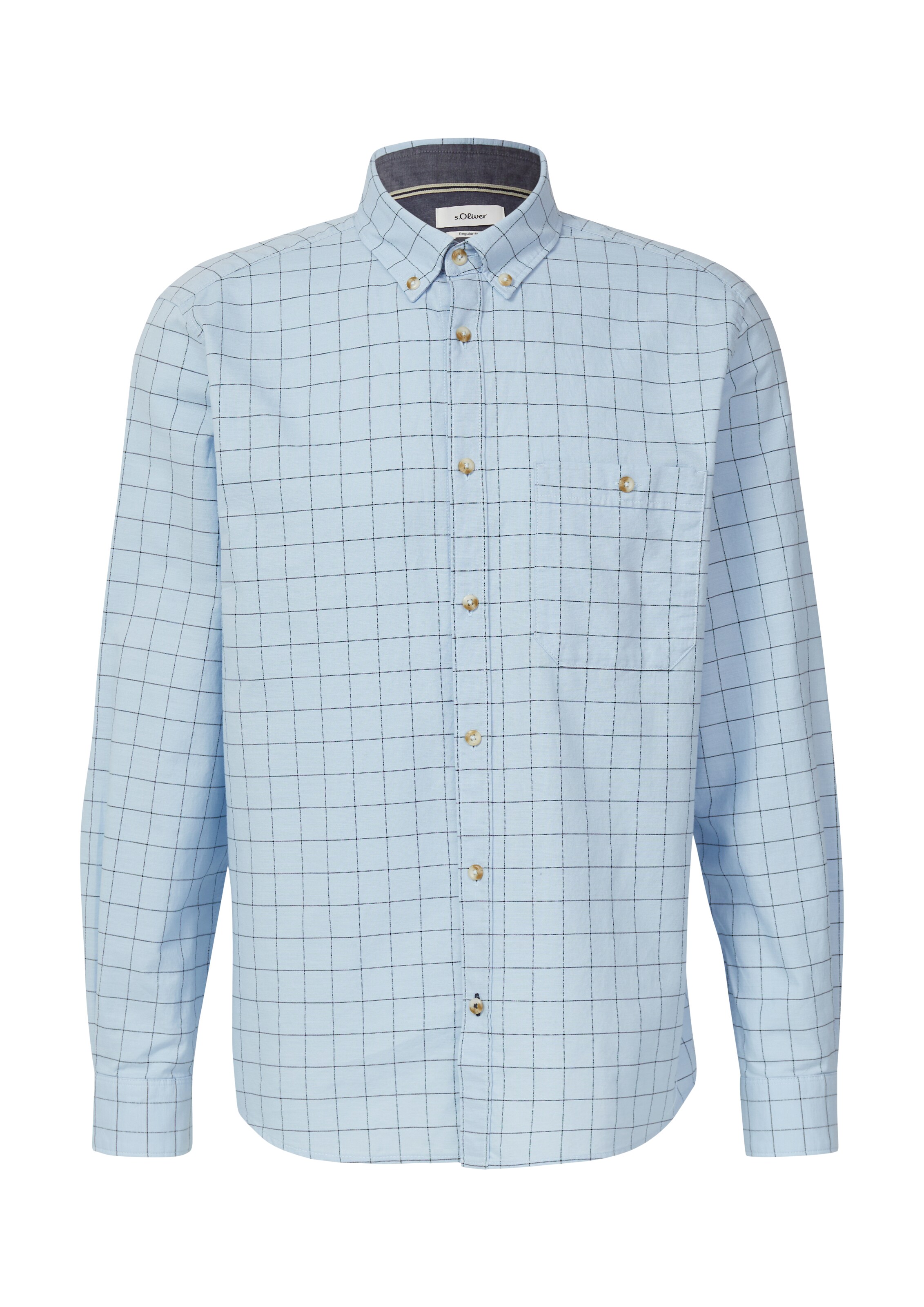 s.Oliver Overhemd in Blauw: voorkant