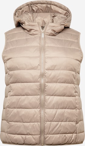 Gilet 'NEW TAHOE' di ONLY Carmakoma in marrone: frontale