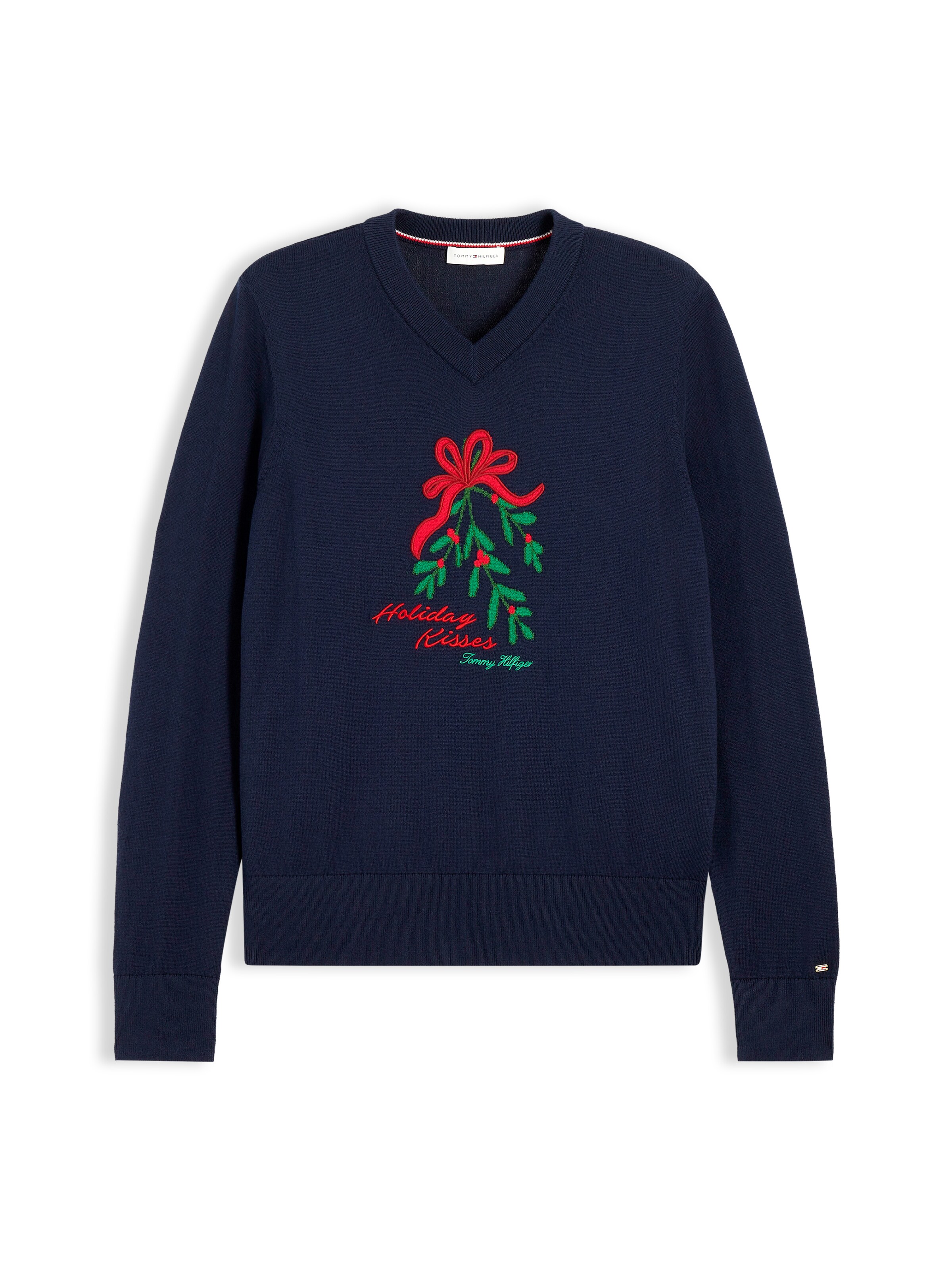 TOMMY HILFIGER Svetr – modrá: přední strana