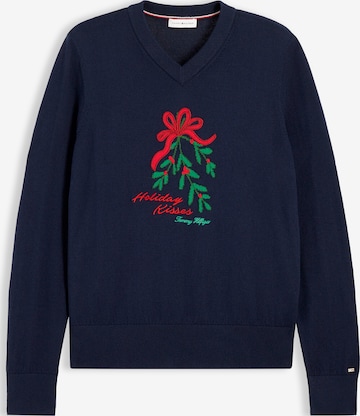 TOMMY HILFIGER Svetr – modrá: přední strana