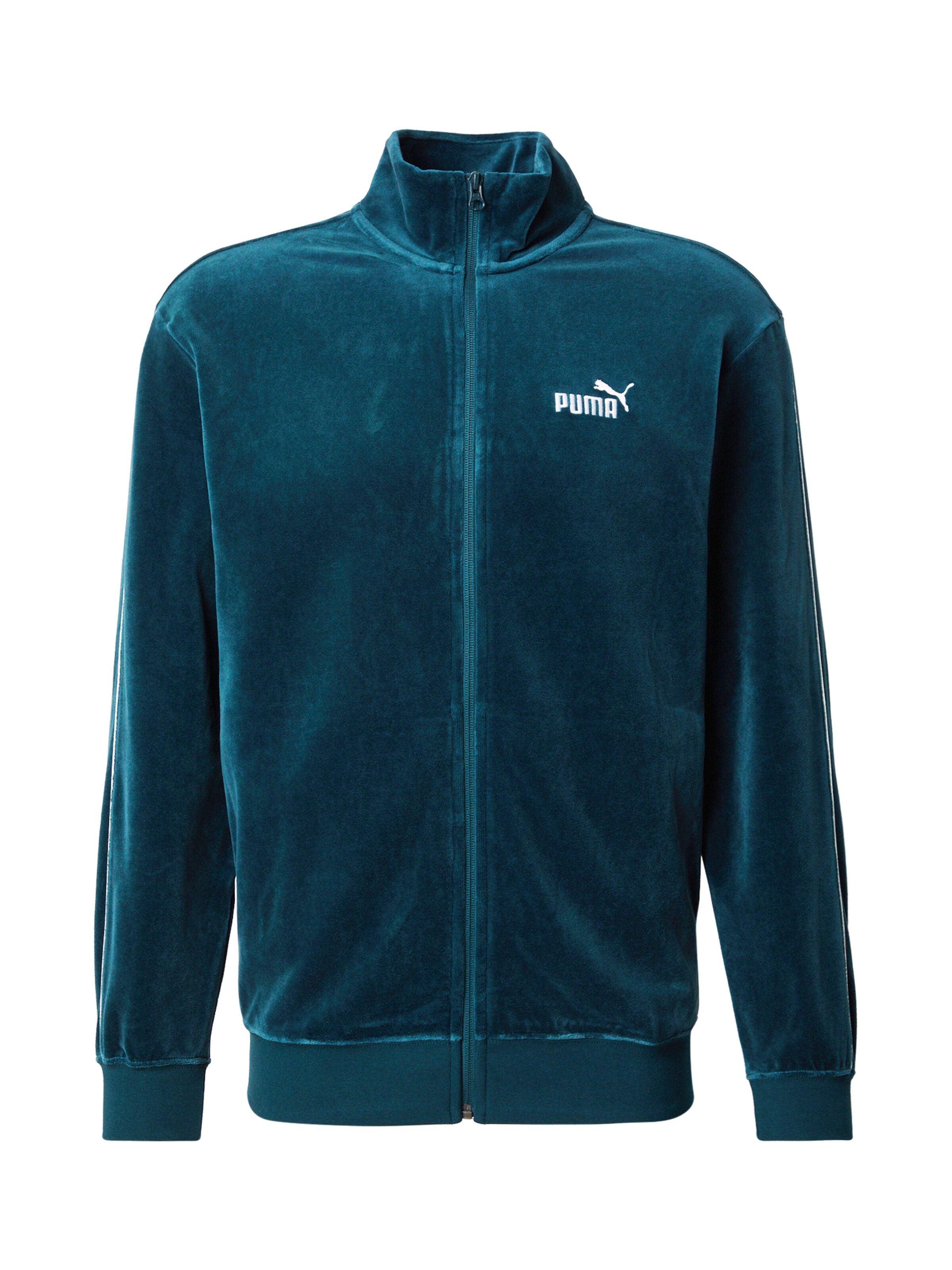 PUMA Sweatjacke 'ESS' in Grün: Vorderseite