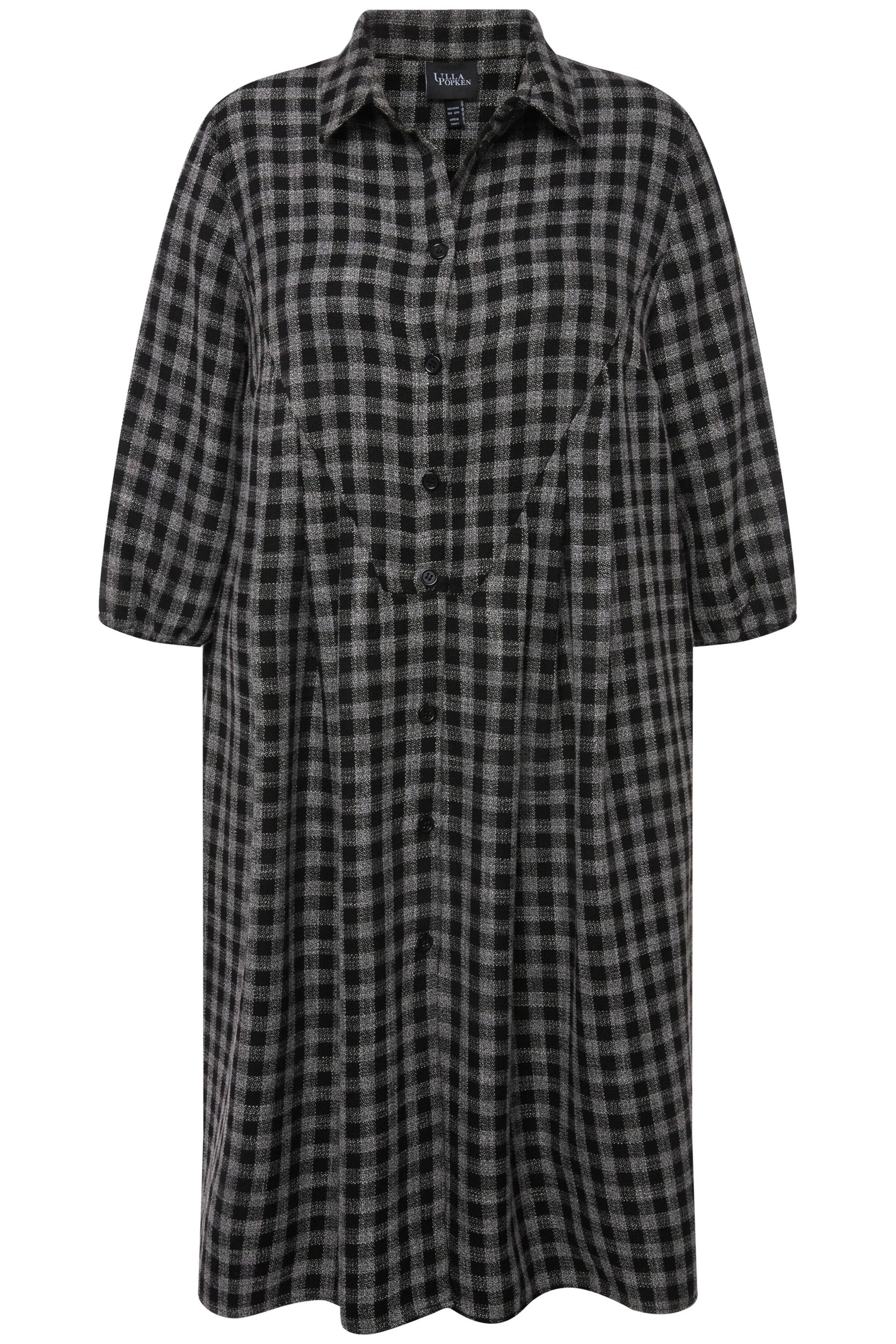 Robe-chemise Ulla Popken en noir : devant