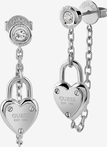 GUESS Earrings 'All You Need Is Love' in Silver: front