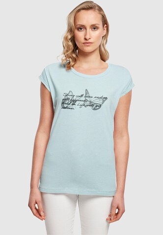 Merchcode T-Shirt 'Spring Saying' in Blau: predná strana
