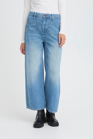 Wide Leg Jean 'PAMMY' ICHI en bleu : devant