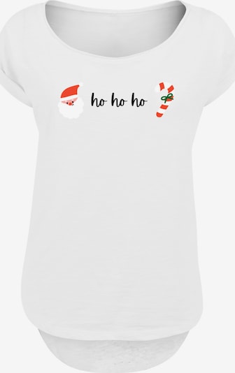 F4NT4STIC T-shirt 'Ho Ho Ho Weihnachten Christmas' en vert / rouge / noir / blanc, Vue avec produit