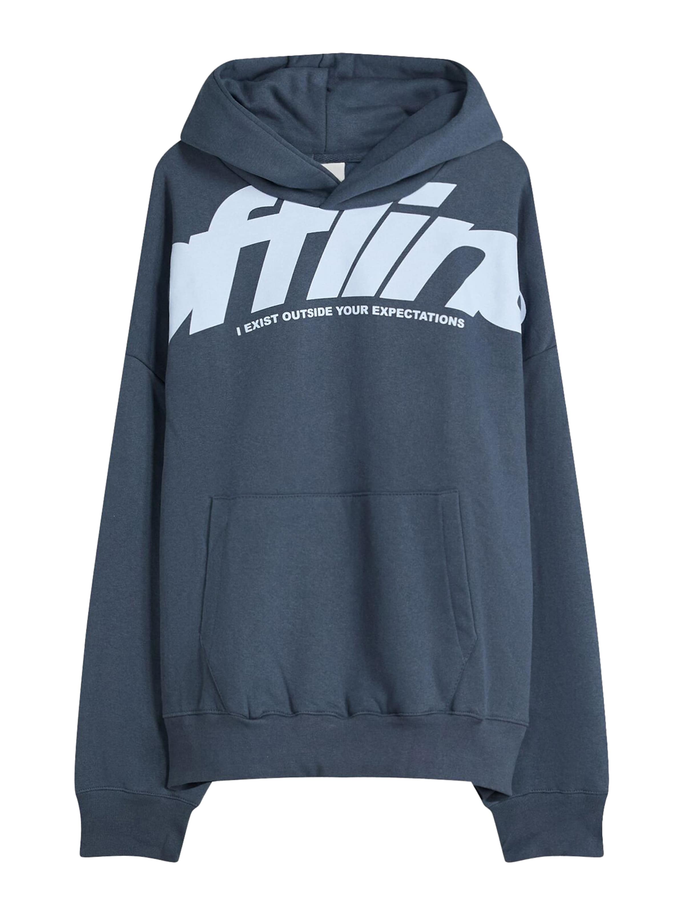 Bershka Sweatshirt in Blue: front