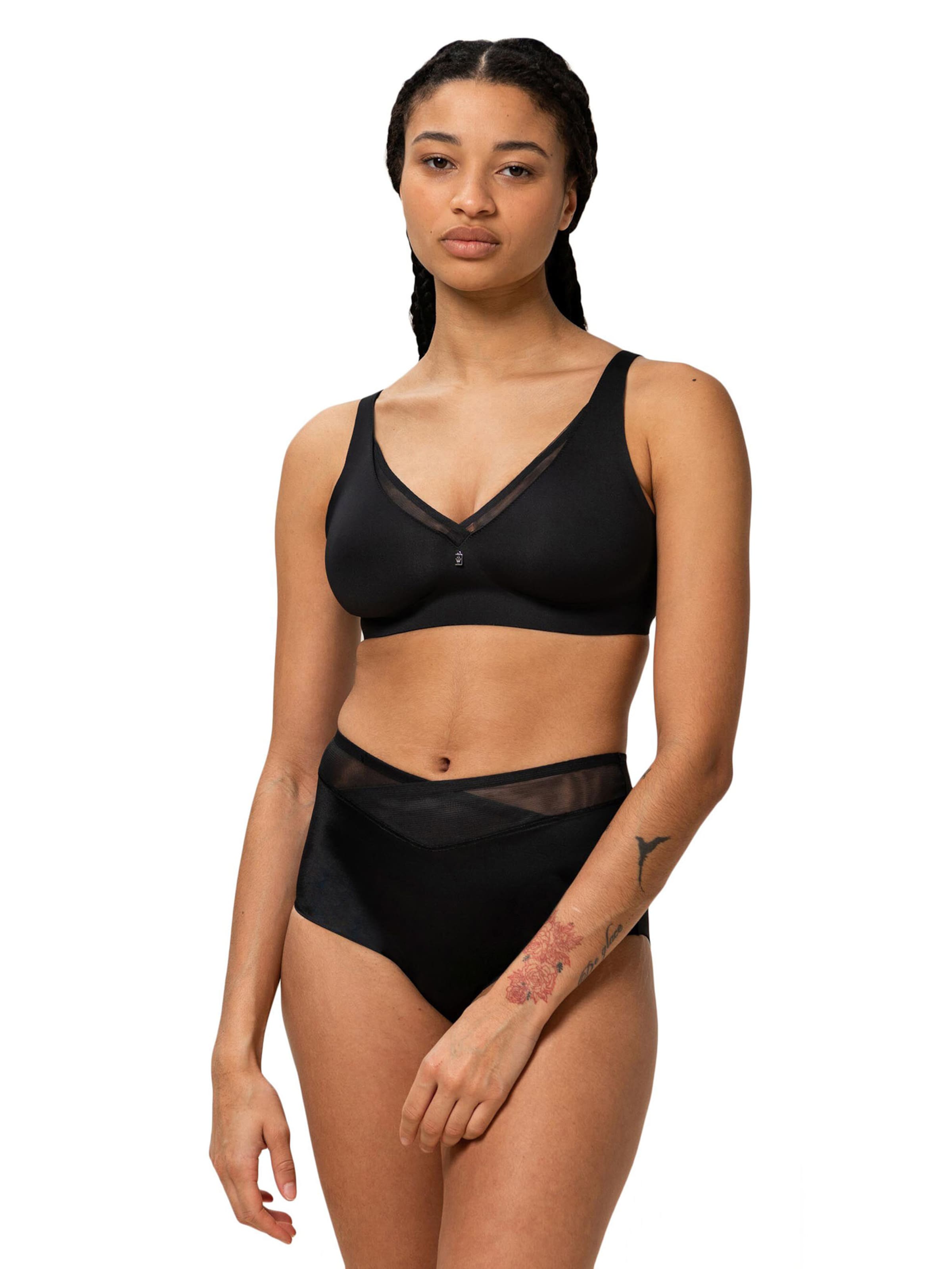TRIUMPH Minimiser Bra ' True Shape Sensation ' in Black: front