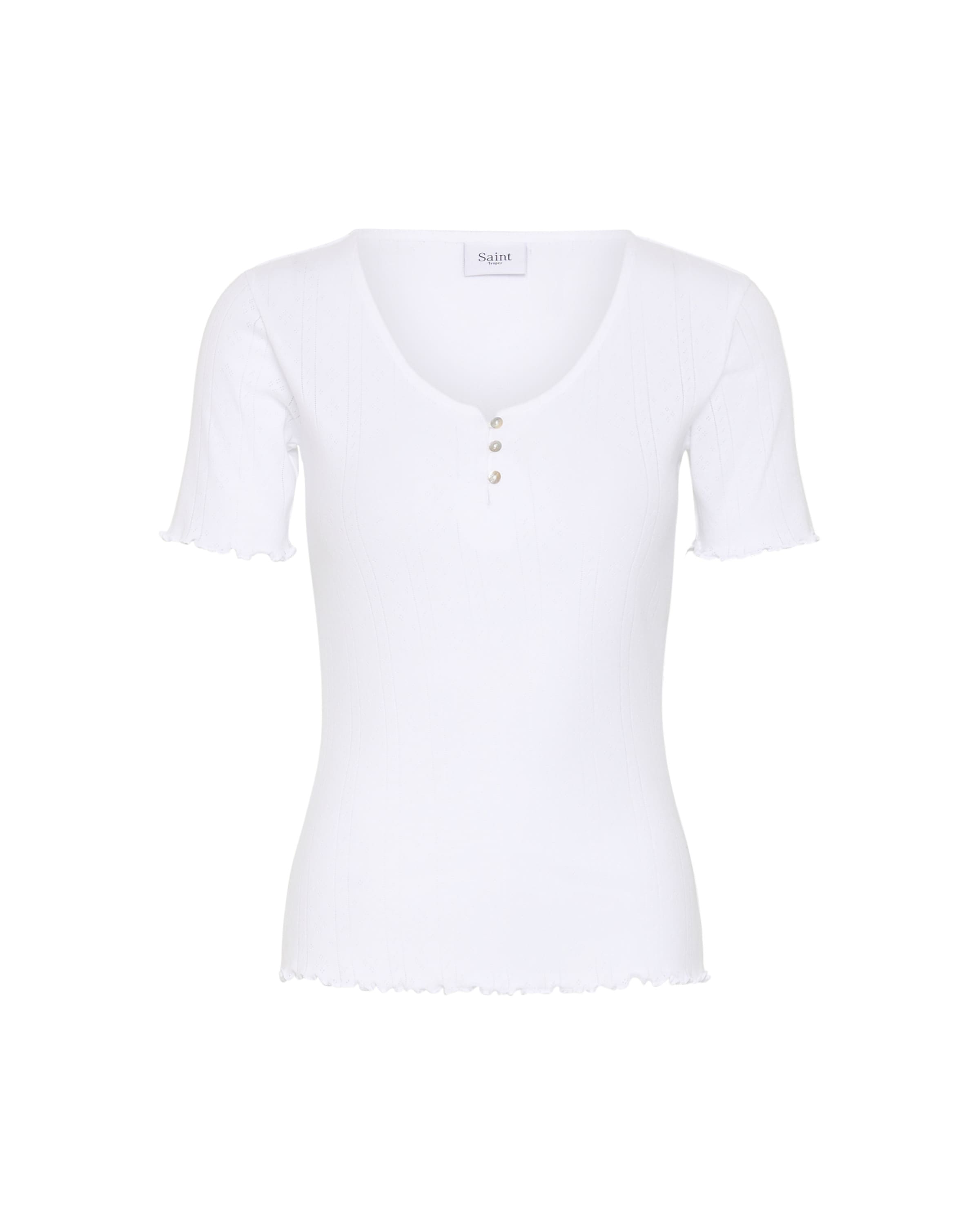 SAINT TROPEZ Shirts 'GruSZ' i hvid: forside