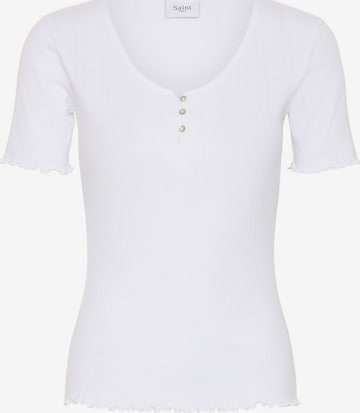 SAINT TROPEZ Shirts 'GruSZ' i hvid: forside