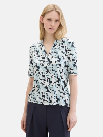 TOM TAILOR Blouse in Blauw: voorkant