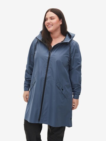 Manteau fonctionnel Zizzi en bleu : devant