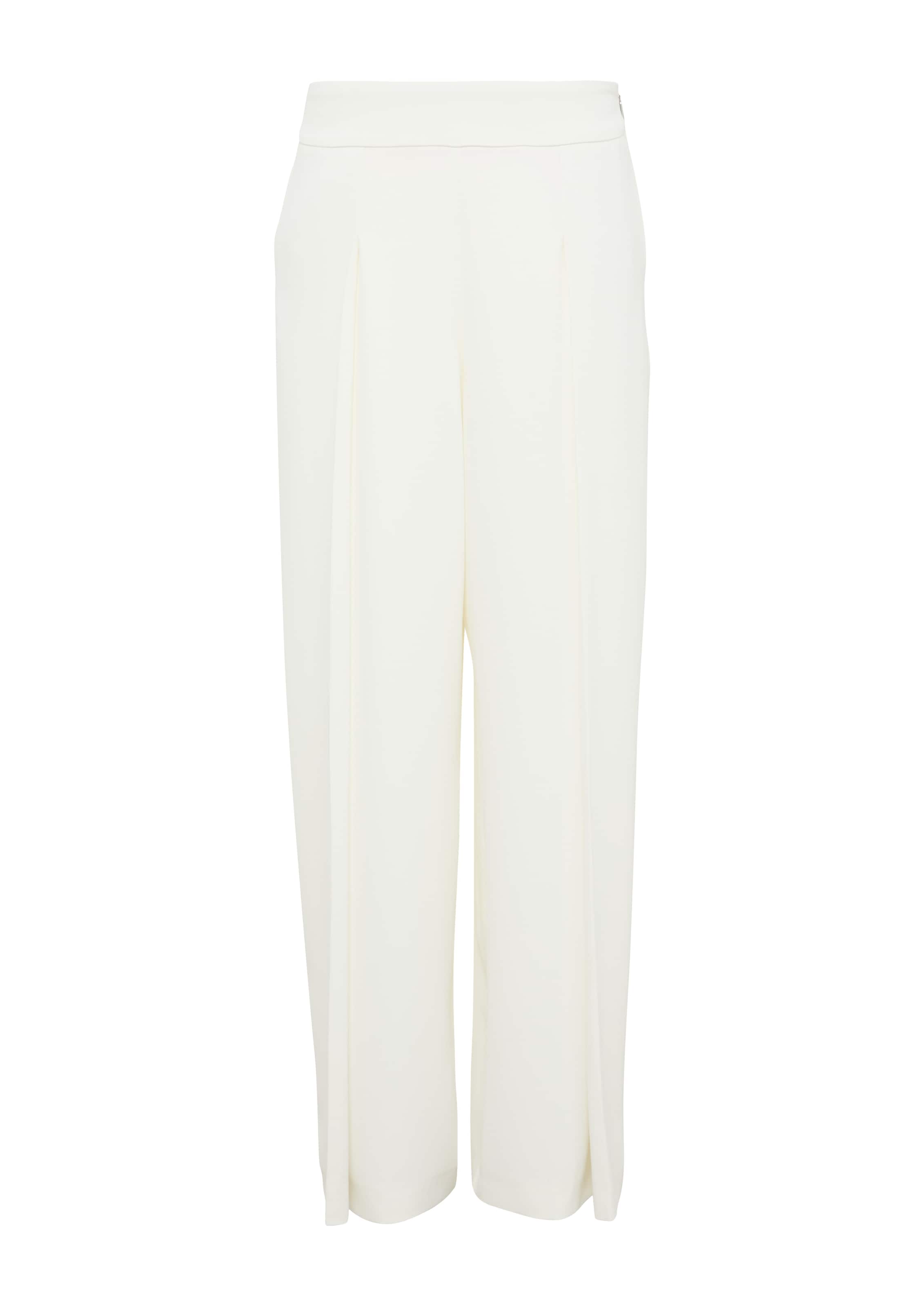 COMMA Wide Leg Hose in Weiß: Vorderseite