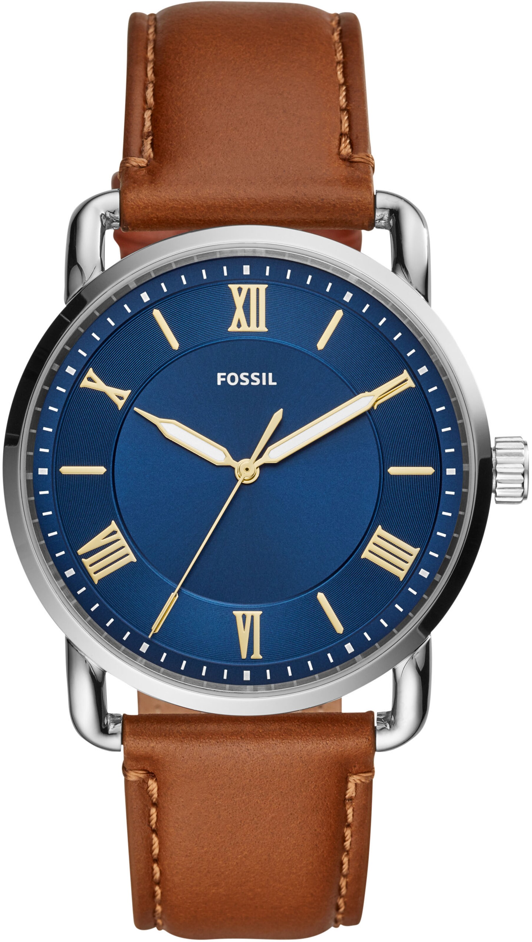 FOSSIL Analog Watch 'COPELAND' in Blue / Brown / Silver, Item view