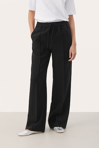 Part Two Wide leg Pleated Pants in Black