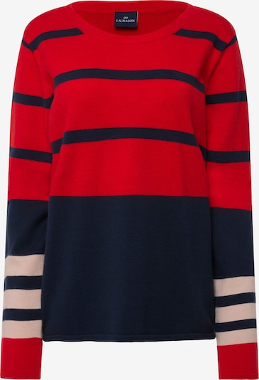 LAURASØN Pullover in nude / marine / rot, Produktansicht