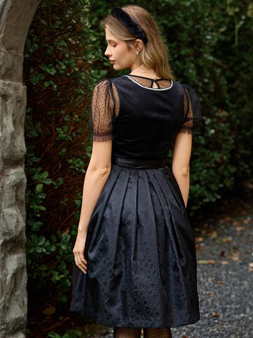 DIRNDLSTERN Dirndl 'Herz‑Ausschnitt' in Black