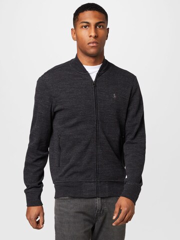 Polo Ralph Lauren Zip-Up Hoodie in Black: front