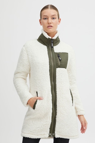 Oxmo Fleece Jacket 'OXELINE' in White: front