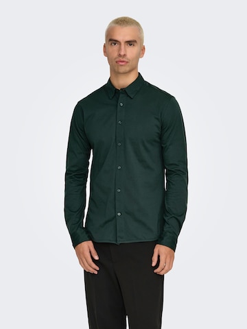 Only & Sons Slim fit Πουκάμισο 'ONSRobin' σε πράσινο: μπροστά