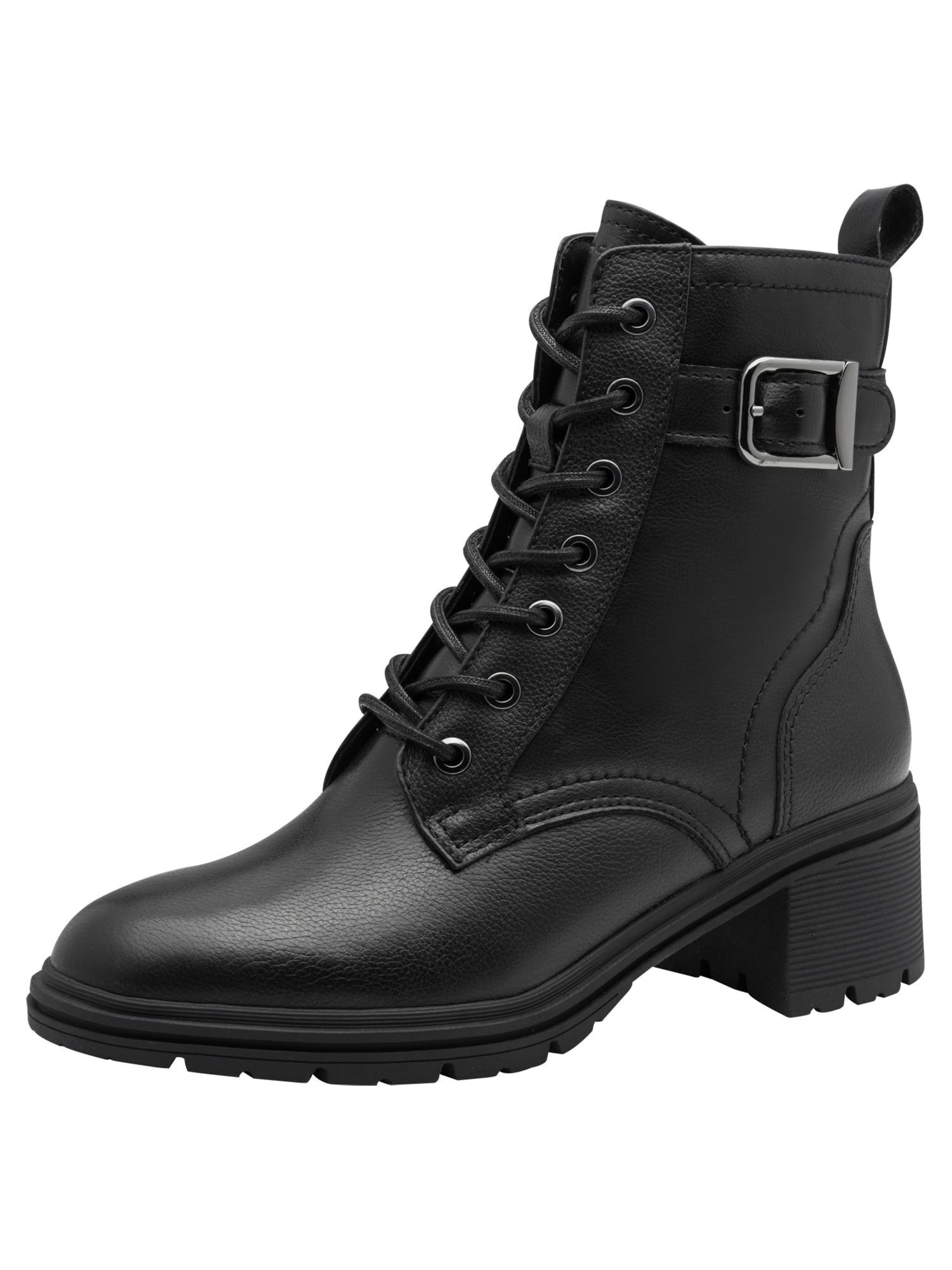 Bottines à lacets Tamaris en noir : devant