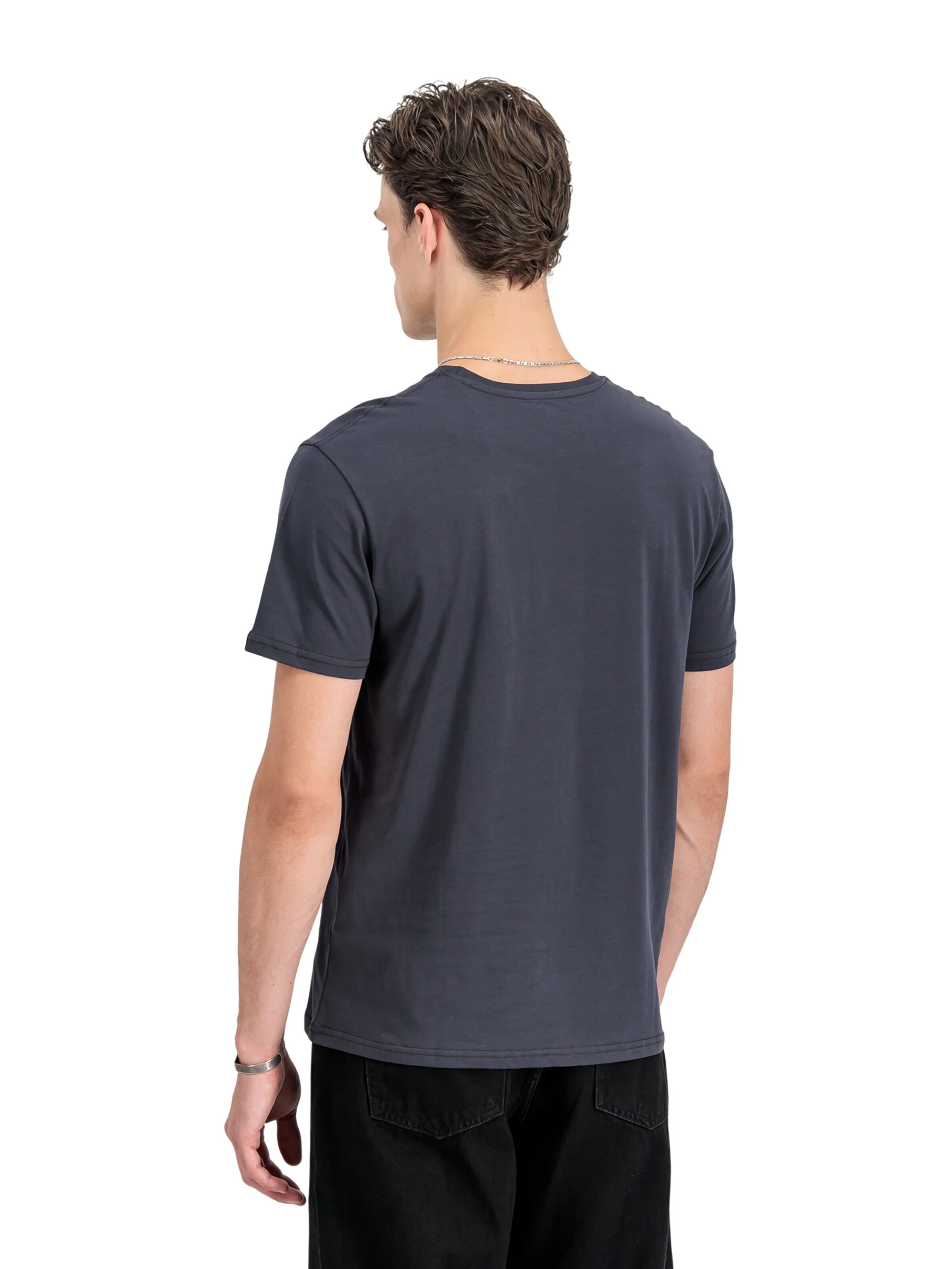 ALPHA INDUSTRIES Regular Fit Shirt 'Basic Small Logo'‌‌‌‌‌‌ in Blau