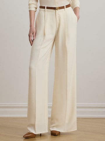 Lauren Ralph Lauren Wide Leg Hose in Beige: Vorderseite